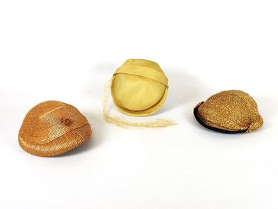 Tre Cappellini in Paglia Intrecciata Beige