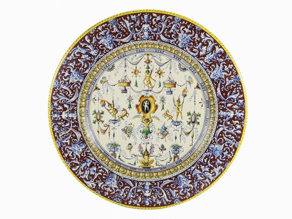 Large Glazed Terracotta Plate  (early 20th Century)  - Auction Furniture and Old Master Paintings - III - Maison Bibelot - Casa d'Aste Firenze - Milano