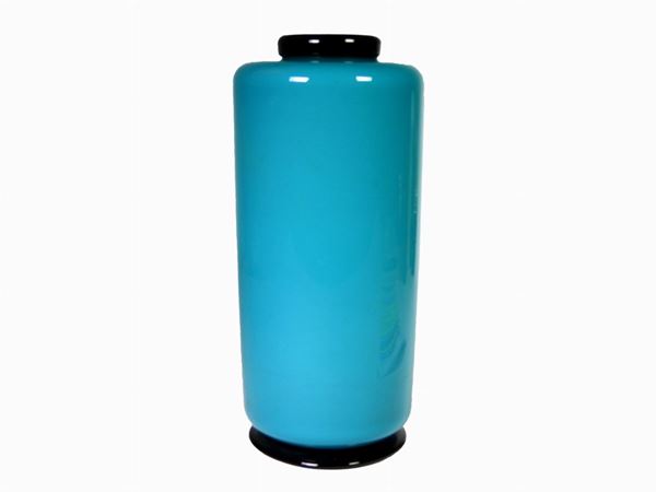 Turquoise Blown Glass Vase