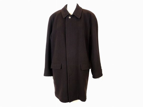 Brown wool and cashmere coat