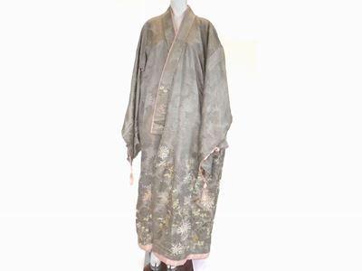 Kimono in Seta Damascata Verde Acqua