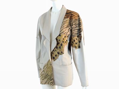 Giacca in Pelle Color Burro