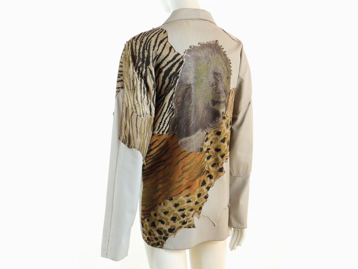 Giacca in Pelle Color Burro