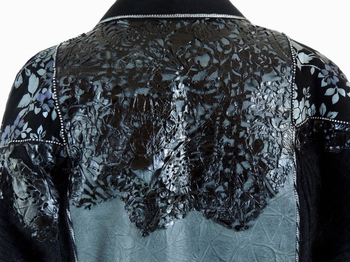 Giacca in Pelle Nera