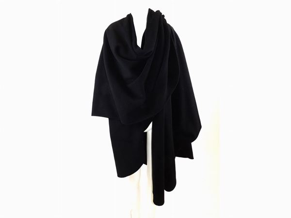 Black cashmere cape