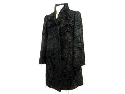 Cappotto Trequarti in Persiano Nero