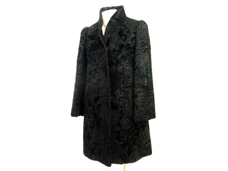 Cappotto Trequarti in Persiano Nero