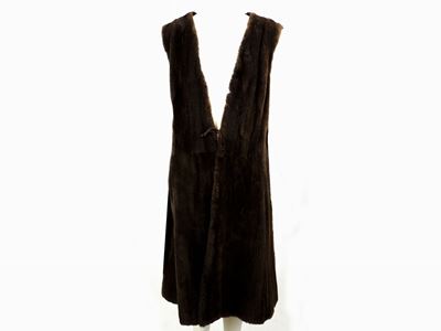 Gilet in Castoro Rasato Marrone