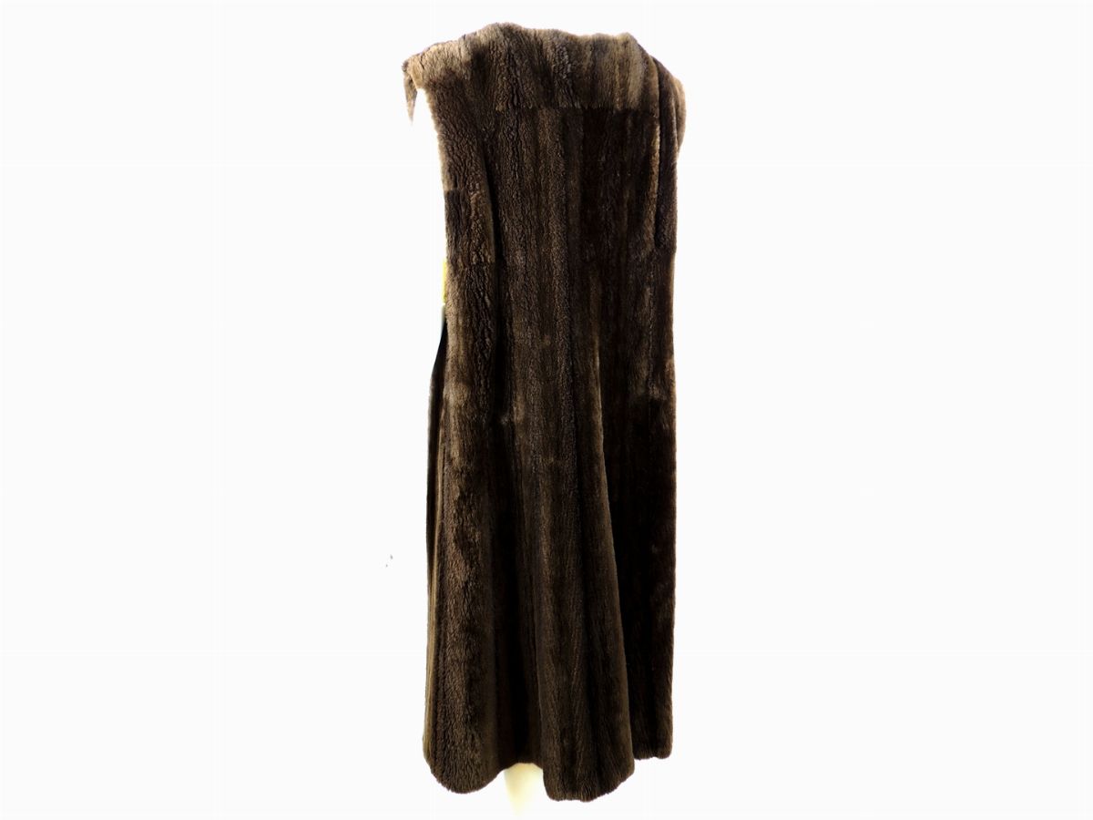 Gilet in Castoro Rasato Marrone