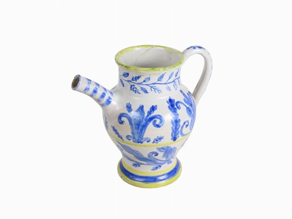 Painted pottery pitcher