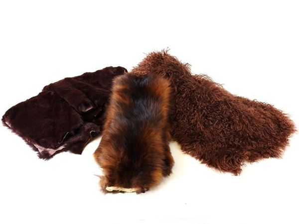 Leather and fur lot