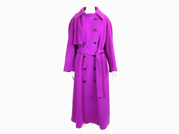 Cappotto in lana viola