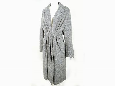 Cappotto in Tweed Bianco e Nero
