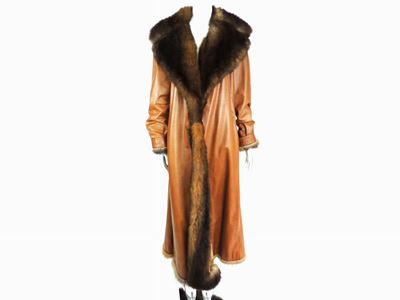 Cappotto in Pelle Marrone
