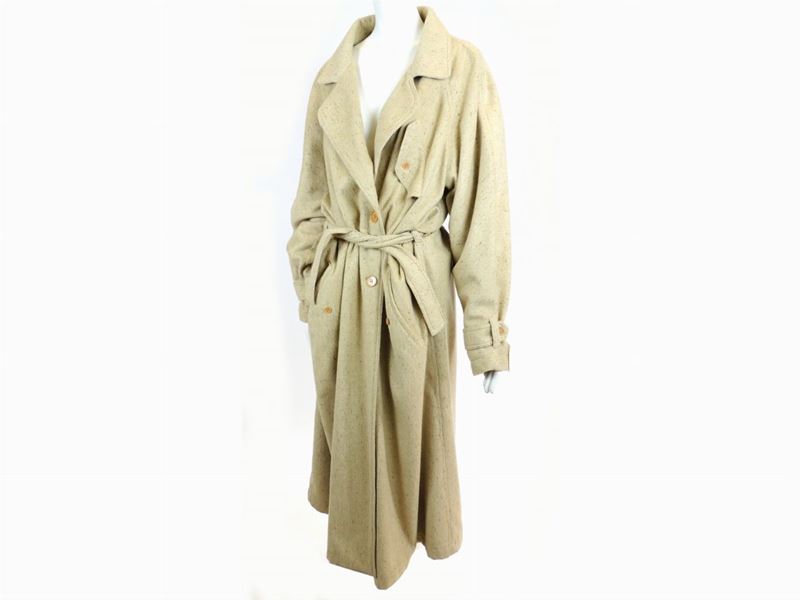 Cappotto in Lana e Cashmere Verde Acqua