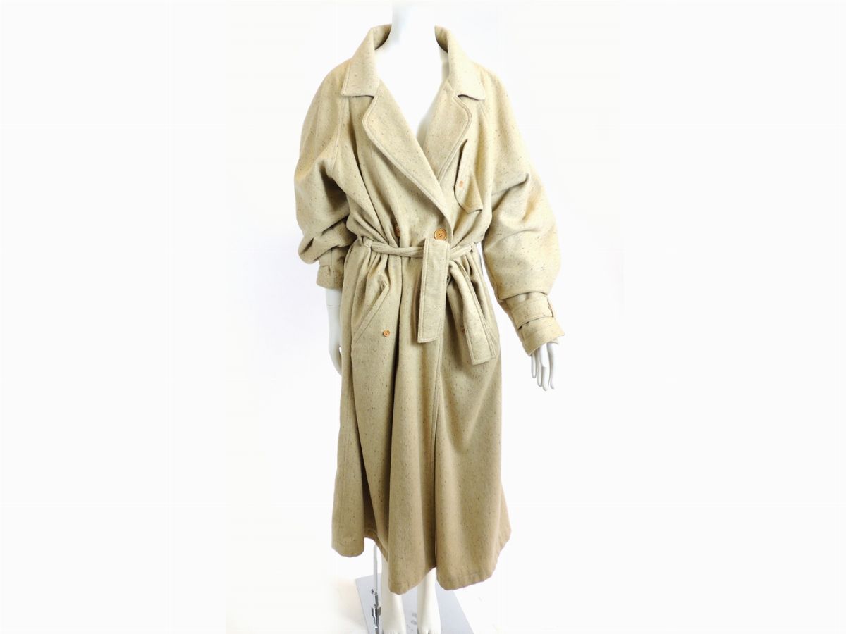 Cappotto in Lana e Cashmere Verde Acqua
