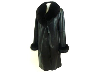 Cappotto in Pelle Nera