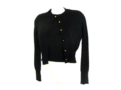 Twin-set in Maglia di Lana Nera