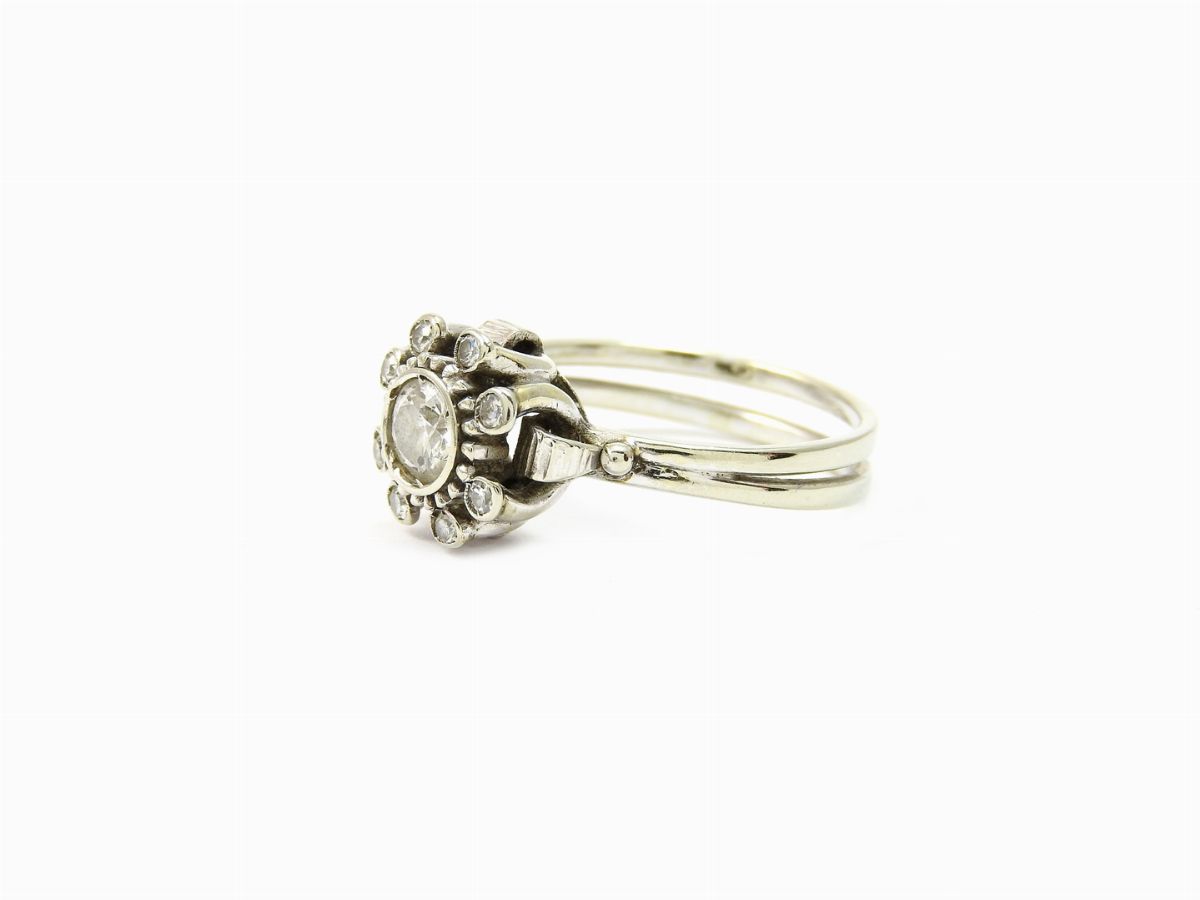 Anello in Oro Bianco e Diamanti