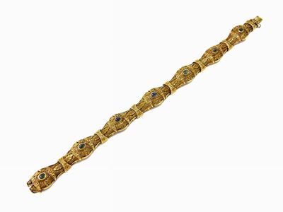Bracciale in Oro Giallo e Zaffiri