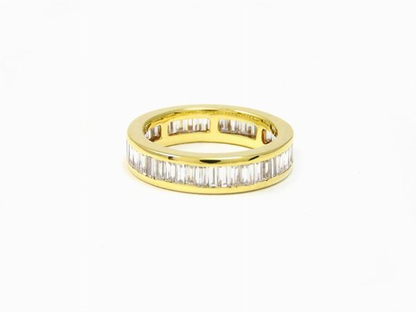 Yellow gold eternity ring