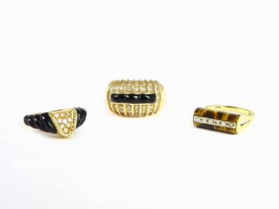 Tre Anelli in Oro Giallo