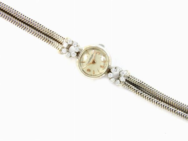 Manual white gold and diamonds ladys wristwatch