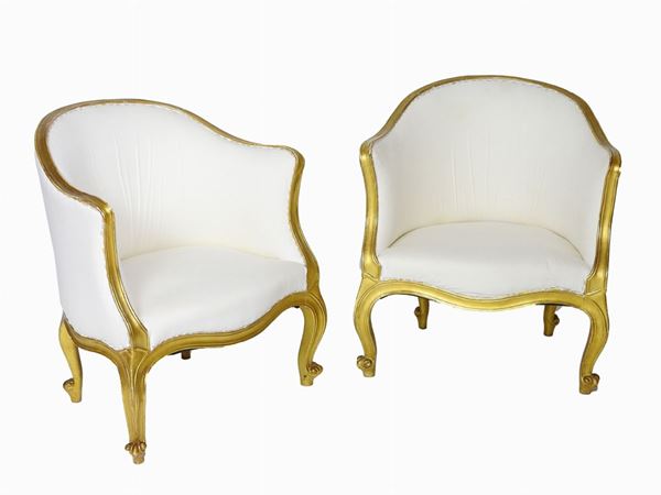Pair of Giltwood Tub Armchairs  - Auction Furniture and Old Master Paintings - III - Maison Bibelot - Casa d'Aste Firenze - Milano