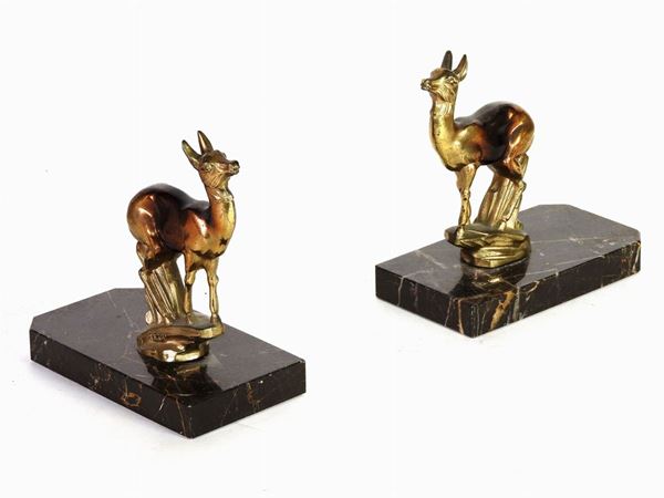Pair of Gilded Metal Bookends