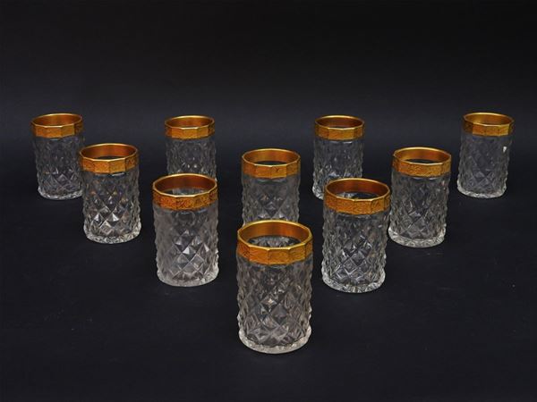 A Set of Twelve Crystal Glasses