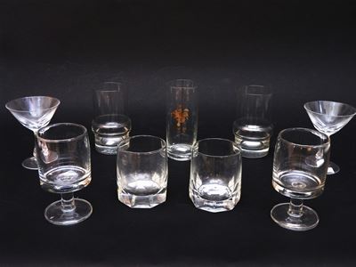 Lotto di Bicchieri in Vetro e Cristallo