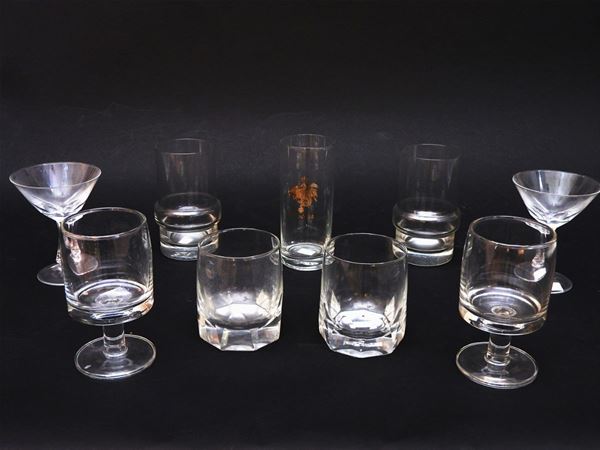 Lotto di bicchieri in vetro e cristallo