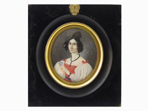 Fedele Giovanni Baroffio Bruni - Portrait of His Sister Sofia Baroffio Corti