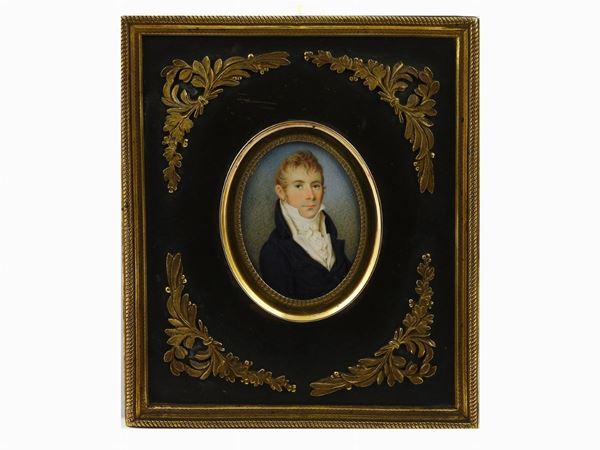 Lombard-Venetian School of early 19th Century  (Portrait of a Gentleman with Earring)  - Auction Furniture and Old Master Paintings - III - Maison Bibelot - Casa d'Aste Firenze - Milano