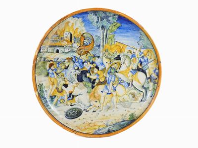 Piatto in Maiolica Policroma