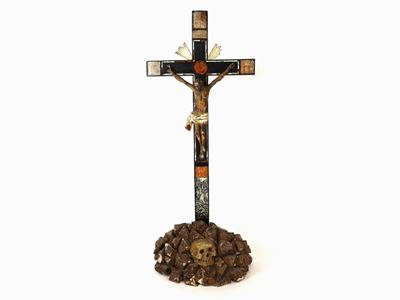 Crocifisso in Papier-maché Policroma
