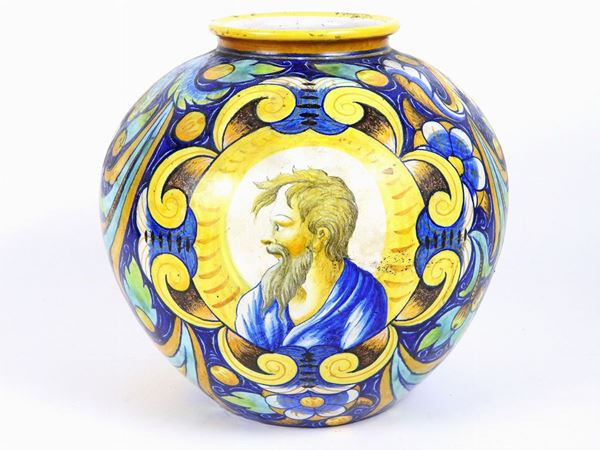 Glazed Terracotta Vase  (Cantagalli Manufacture, late 29th Century)  - Auction Furniture and Old Master Paintings - III - Maison Bibelot - Casa d'Aste Firenze - Milano