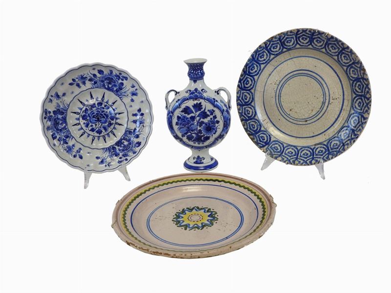 Lotto di Oggetti in Ceramica e Terracotta Smaltata