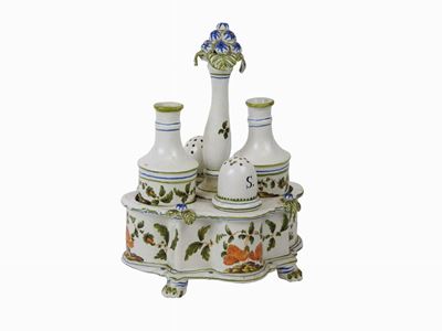 Grande Cruet in Maiolica Policroma