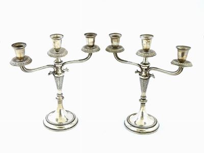 Coppia di Candelabri in Argento