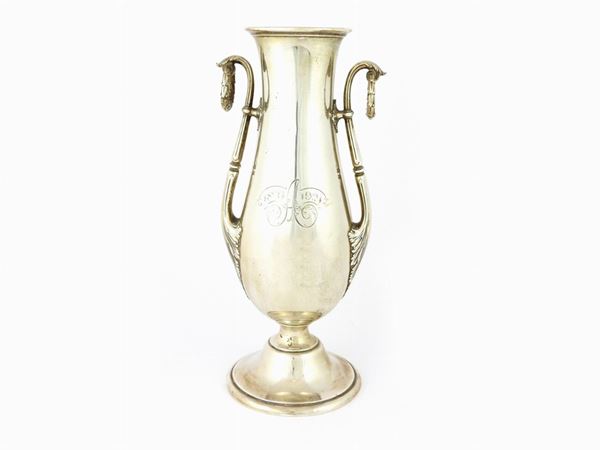 Double Handled Sterling Silver Vase