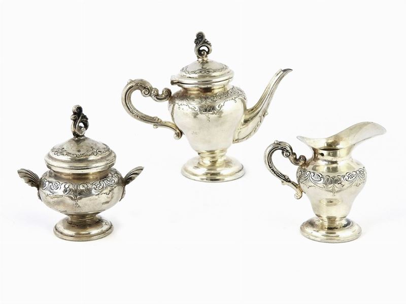 Servito Solitaire da Caffè in Argento
