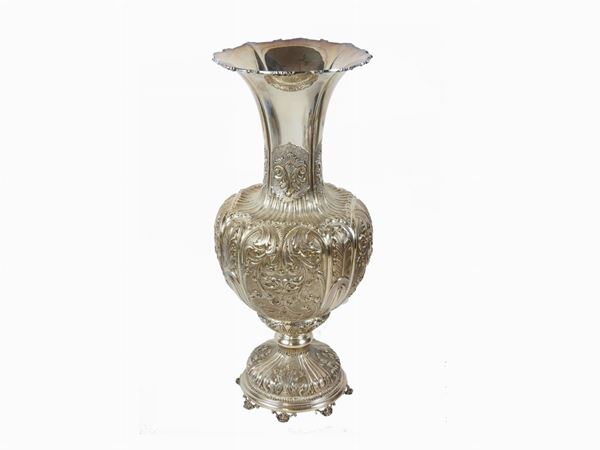 Silver Baluster Vase