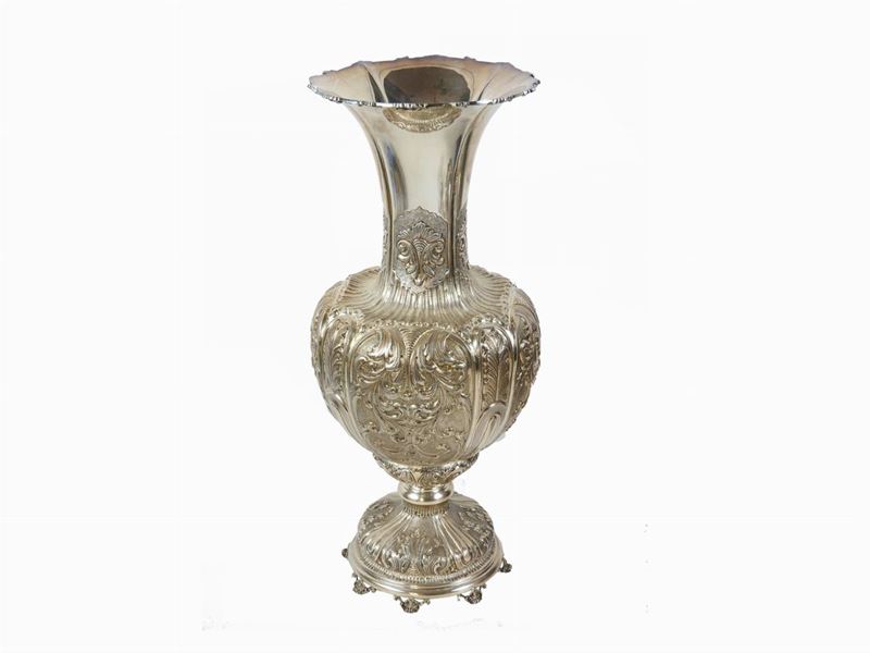 Grande Vaso a Balaustro in Argento