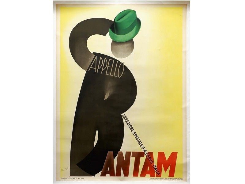 Manifesto Pubblicitario Cappelli "bantam"