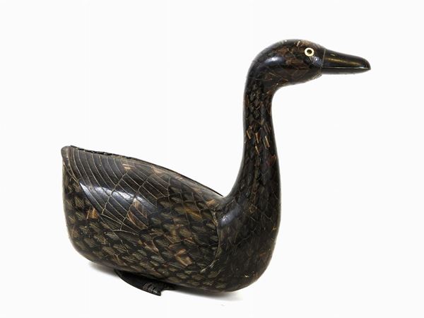 Horn Inlay Figure of a Duck