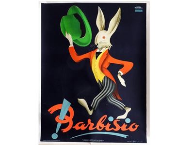 Manifesto Pubblicitario Cappelli "barbisio"