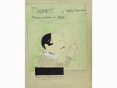 Bozzetto per Copertina ''marinetti'' di Enrico Cavacchioli 1910