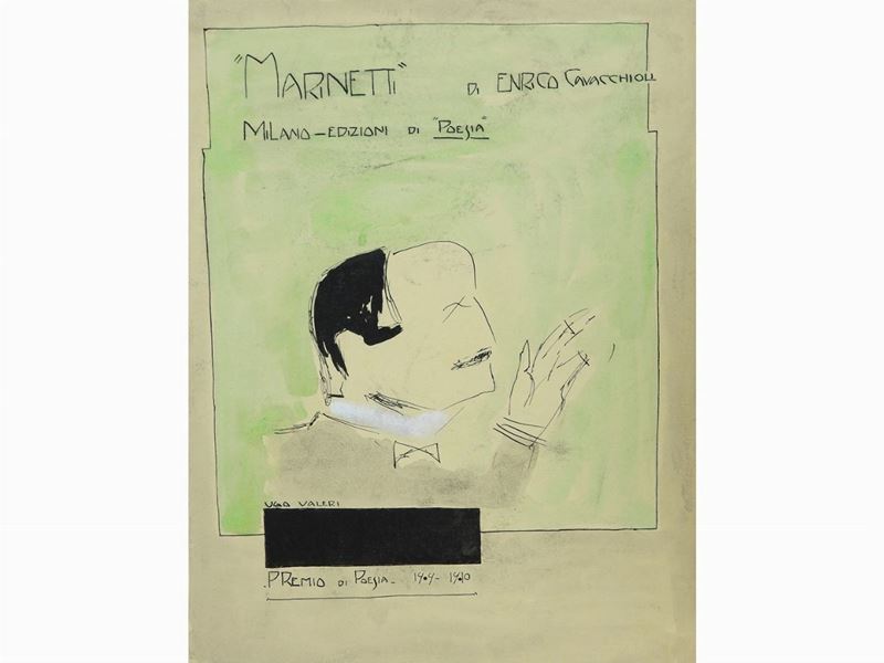 Bozzetto per Copertina ''marinetti'' di Enrico Cavacchioli 1910