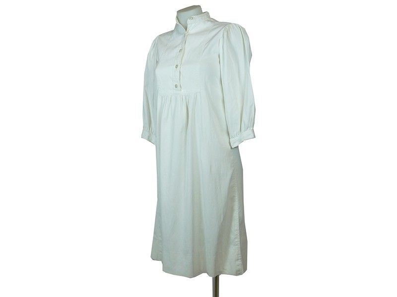 Abito in Cotone Piquet Bianco